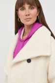 Пальто з домішкою вовни Liviana Conti колір бежевий перехідний oversize