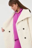 Пальто з домішкою вовни Liviana Conti колір бежевий перехідний oversize