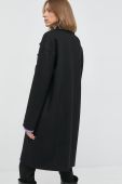Пальто Liviana Conti жіночий колір чорний перехідний двобортний
