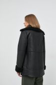 Шкіряна куртка Liviana Conti жіноча колір чорний зимова