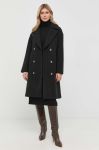 Пальто Silvian Heach жіночий колір чорний перехідний двобортний (2532727) Пальто Silvian Heach жіночий колір чорний перехідний двобортний (2532727)
