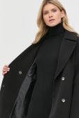 Пальто Silvian Heach жіночий колір чорний перехідний двобортний (2532727)