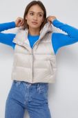 Пухова безрукавка Bomboogie жіночий колір бежевий перехідний