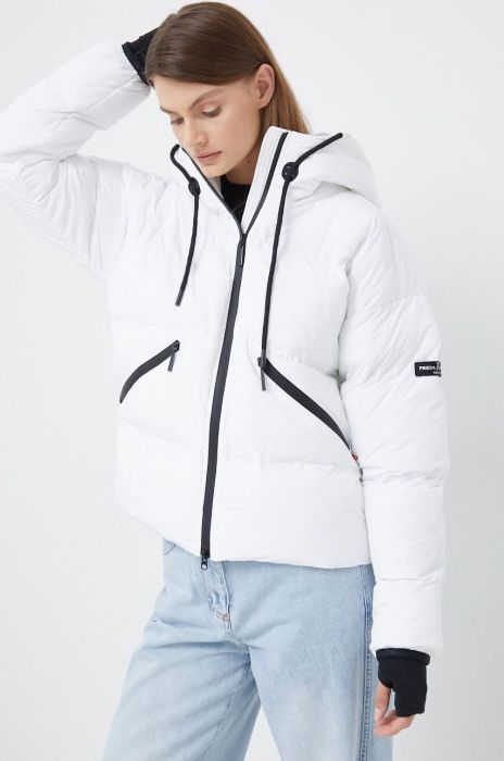 Куртка Frieda & Freddies жіноча колір білий зимова oversize