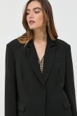 Піджак Notes du Nord колір чорний oversize однотонний