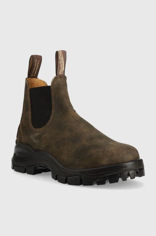 Замшеві черевики Blundstone 2239 жіночі колір коричневий на плоскому ходу фото 2