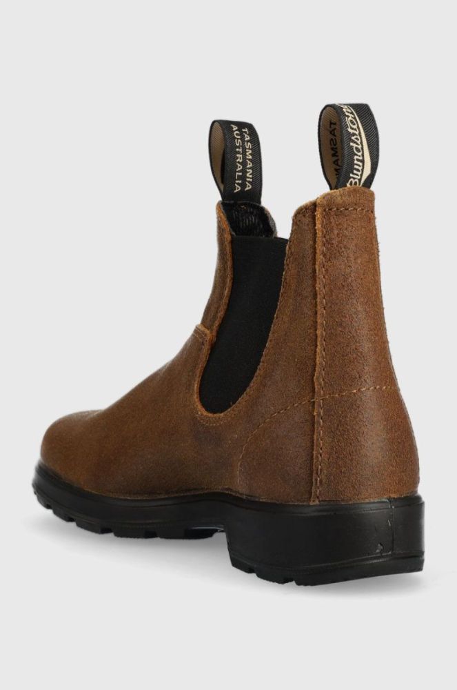 Шкіряні черевики Blundstone жіночі колір коричневий на плоскому ходу фото 3
