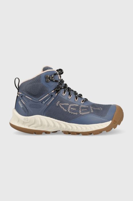 Черевики Keen Nxis Evo Mid Waterproof жіночі колір блакитний Черевики Keen Nxis Evo Mid Waterproof жіночі колір блакитний