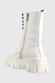 Шкіряні черевики GOE жіночі колір білий каблук блок Шкіряні черевики GOE жіночі колір білий каблук блок