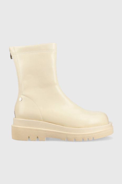 Черевики GOE жіночі колір бежевий на плоскому ходу злегка утеплена Черевики GOE жіночі колір бежевий на плоскому ходу злегка утеплена