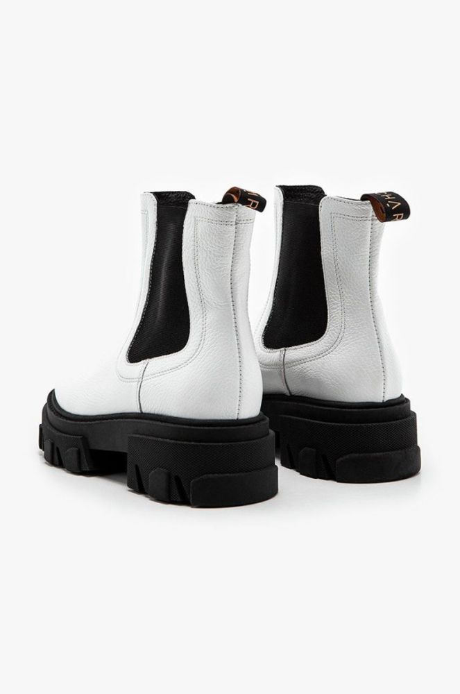 Шкіряні черевики Charles Footwear жіночі колір білий на платформі фото 4