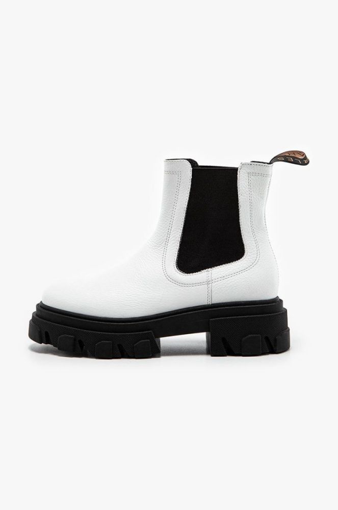 Шкіряні черевики Charles Footwear жіночі колір білий на платформі фото 5