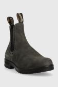Замшеві черевики Blundstone 1630 жіночі колір сірий на плоскому ходу Замшеві черевики Blundstone 1630 жіночі колір сірий на плоскому ходу