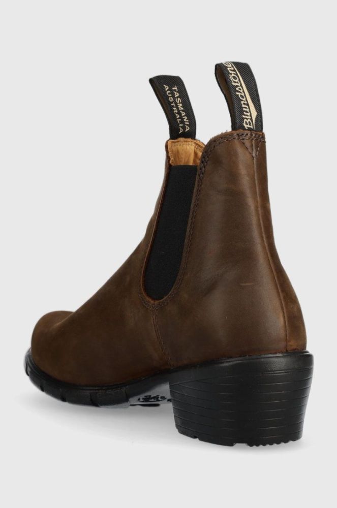 Шкіряні черевики Blundstone 1673 жіночі колір коричневий каблук блок фото 3