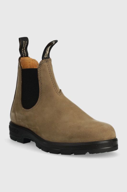 Замшеві черевики Blundstone 1941 жіночі колір коричневий на плоскому ходу фото 2