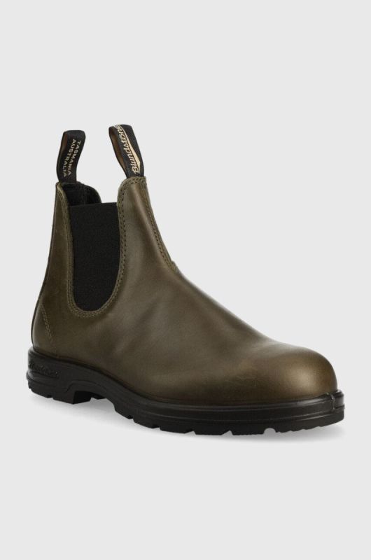 Шкіряні черевики Blundstone 2052 чоловічі колір зелений фото 2