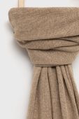 Шарф з домішкою кашеміру Notes du Nord колір бежевий однотонний