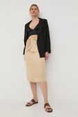 Спідниця Herskind колір бежевий midi пряма