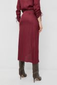 Спідниця Notes du Nord Evie колір бордовий midi пряма