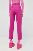 Штани Custommade Pianora жіночі колір рожевий фасон сигарети висока посадка