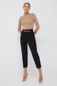 Штани XT Studio жіночі колір чорний пряме висока посадка