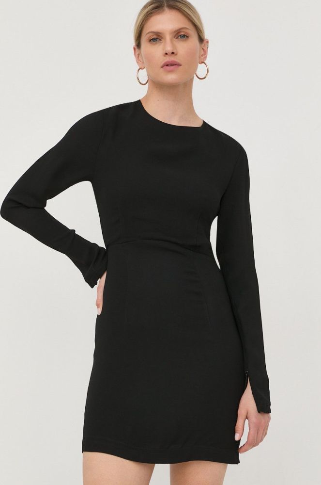Сукня Herskind колір чорний mini облягаюча (2440948)
