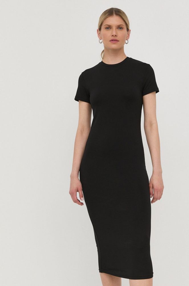 Сукня Herskind колір чорний midi пряма (2440961)