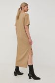 Бавовняна сукня Herskind колір коричневий maxi пряма