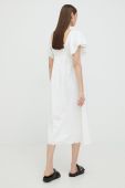 Бавовняна сукня Notes du Nord колір білий midi розкльошена