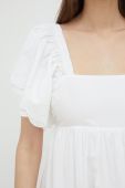 Бавовняна сукня Notes du Nord колір білий midi розкльошена