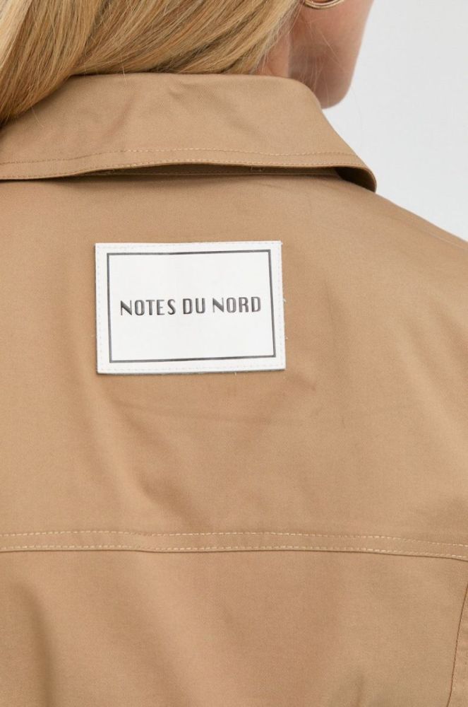 Сукня Notes du Nord колір бежевий mini облягаюча (2707847) фото 6