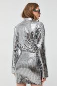Сукня Notes du Nord Ezra колір срібний mini пряма