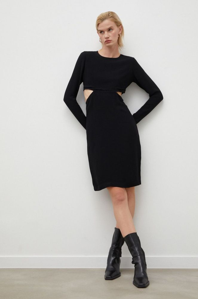 Сукня Herskind колір чорний mini пряма (2678567)