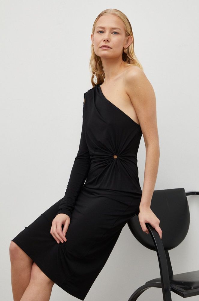 Сукня Herskind колір чорний mini облягаюча (2703239)