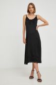 Сукня з домішкою шовку Beatrice B колір чорний midi пряма