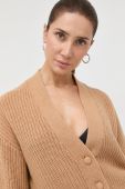 Кардиган з домішкою вовни Notes du Nord жіночий колір коричневий теплий