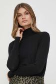 Вовняний светр Mos Mosh жіночий колір чорний легкий гольф