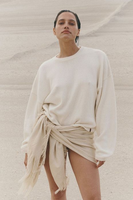 Светр з домішкою кашеміру MUUV. Oversize Conscious Stories жіночий колір білий легкий