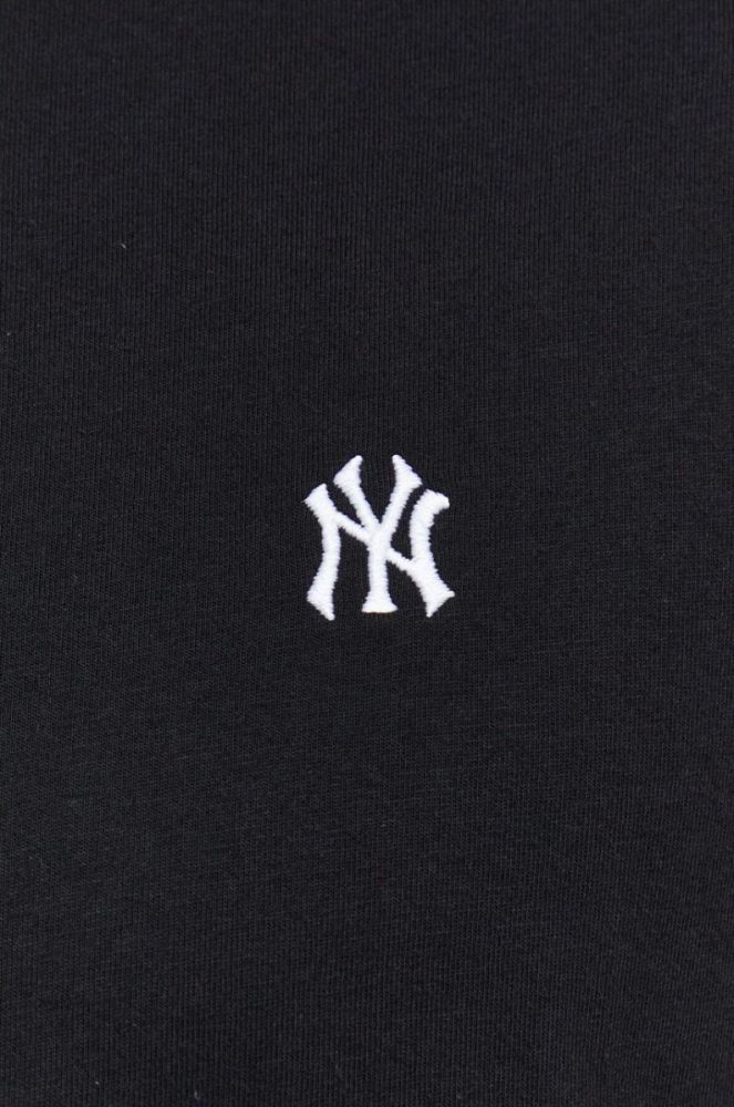 Бавовняна футболка 47brand Mlb New York Yankees колір чорний однотонна фото 5