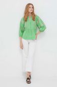 Бавовняна блузка Rich & Royal жіноча колір зелений з аплікацією