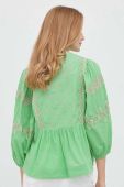 Бавовняна блузка Rich & Royal жіноча колір зелений з аплікацією