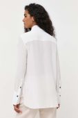 Шовкова сорочка Liviana Conti колір білий regular класичний комір
