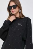 Бавовняна кофта Silvian Heach жіноча колір чорний з аплікацією