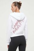 Кофта LaBellaMafia жіноча колір білий з капюшоном з принтом