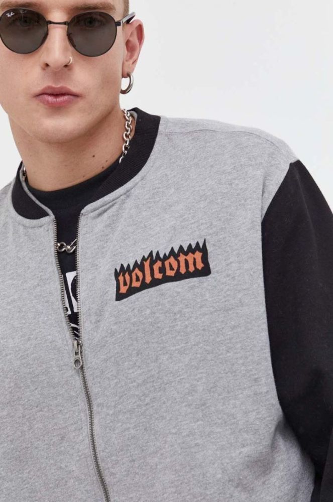 Кофта Volcom x Nando Von Arb чоловіча колір сірий візерунок фото 4