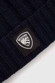 Шапка з домішкою вовни Blauer колір синій (3494294)