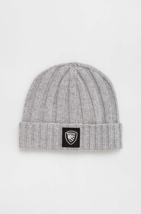 Шапка з домішкою вовни Blauer колір сірий