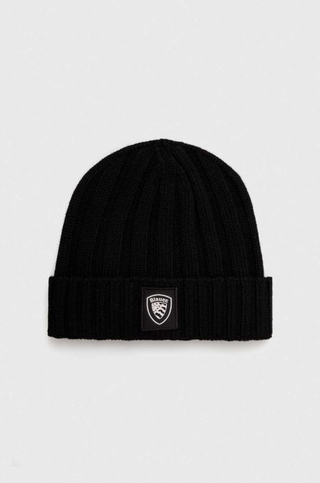 Шапка з домішкою вовни Blauer колір чорний (3494295)