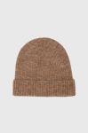 Шапка з домішкою вовни Silvian Heach колір коричневий з товстого трикотажу Шапка з домішкою вовни Silvian Heach колір коричневий з товстого трикотажу