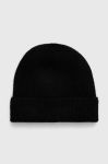 Шапка з домішкою вовни Silvian Heach колір чорний з товстого трикотажу Шапка з домішкою вовни Silvian Heach колір чорний з товстого трикотажу